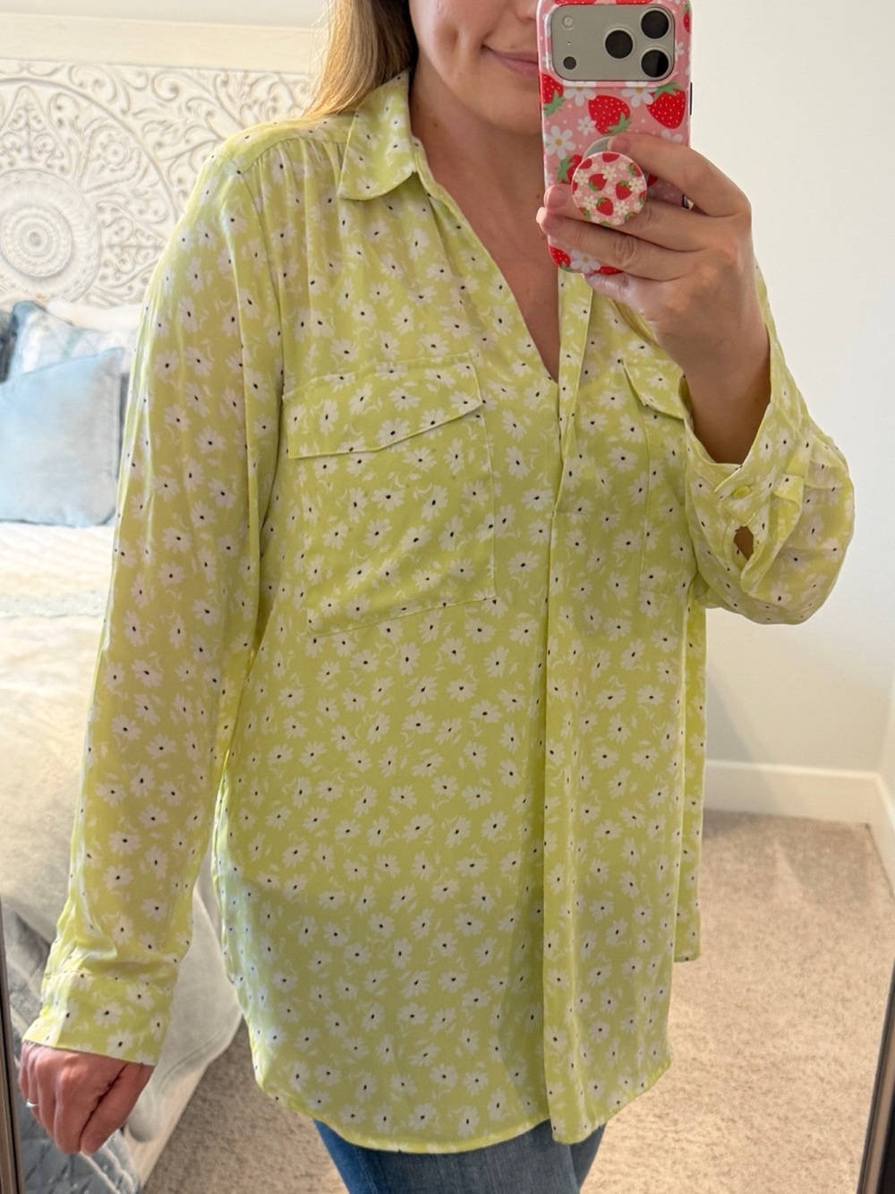 Ann Taylor Floral Button-Down Shirt